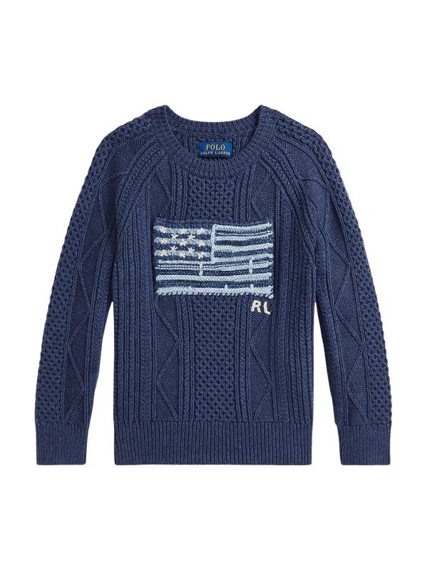 سترة بشعار قطني باهت للأولاد الصغار