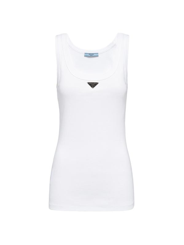 Shop Prada - Ribbed Knit Jersey Tank Top | Saks Fifth Avenue