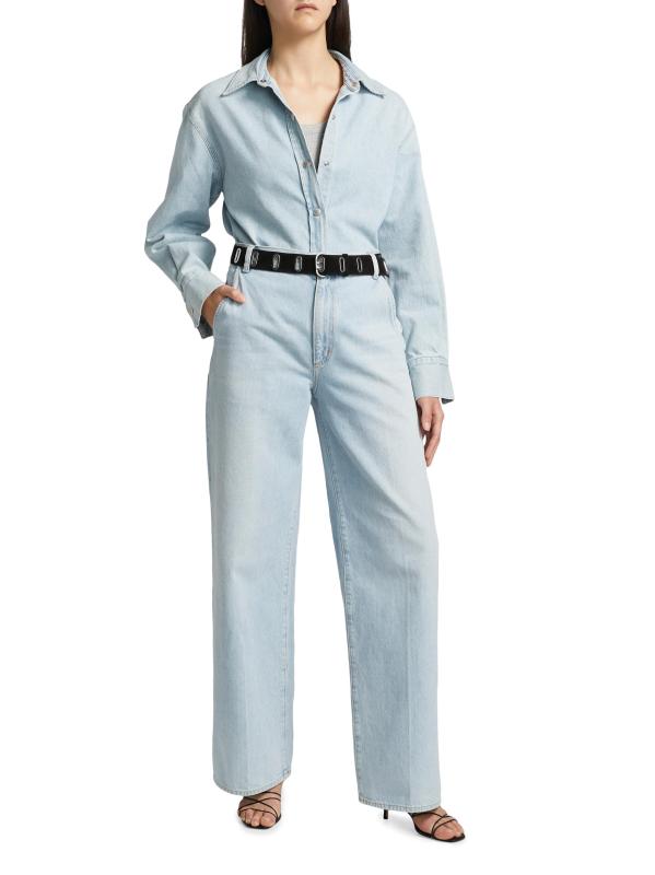 #7: قميص لوريل شامبراي - عنقود باللون النيلي العتيق الباهت