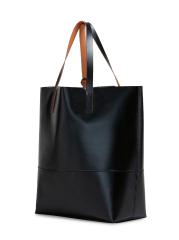 Marni - トライベッカ レザートリミング ロゴ トートバッグ を