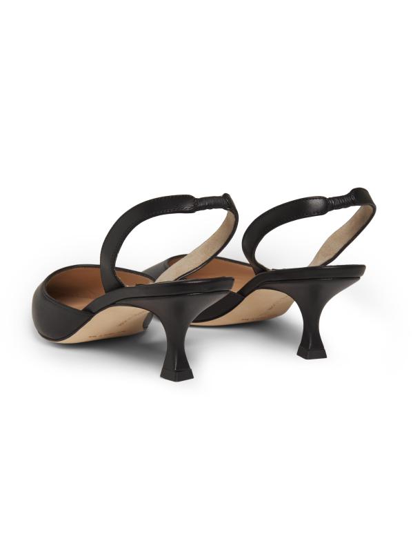 #3: مضخات سلينج باك الجلدية من كارولين 50 مم - أسود