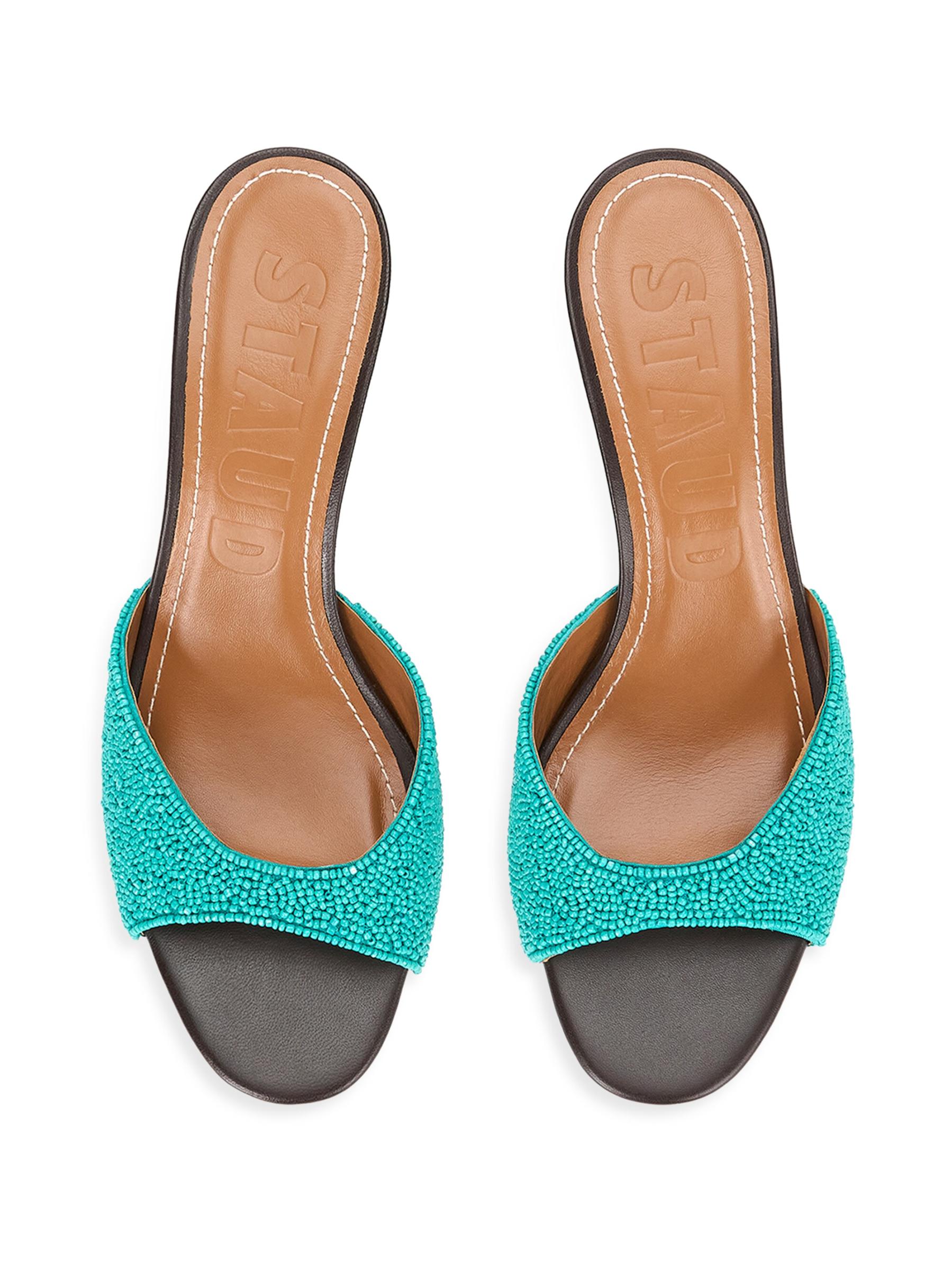 Brigitte 55MM Beaded Kitten-Heel Sandals