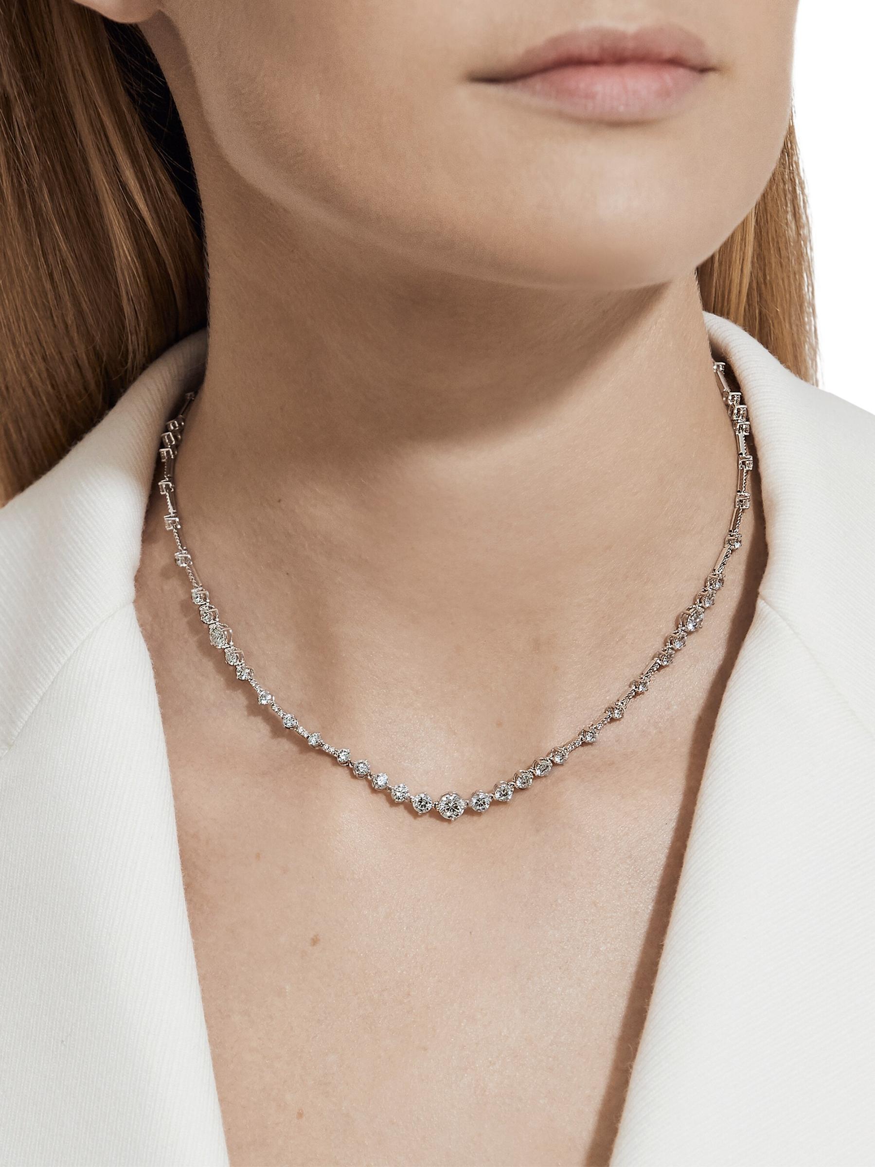 K18 WG ホワイトゴールド　ダイヤモンド　ネックレス　デビアス De Beers Jewellers - アルペジア 18K ホワイトゴールド
