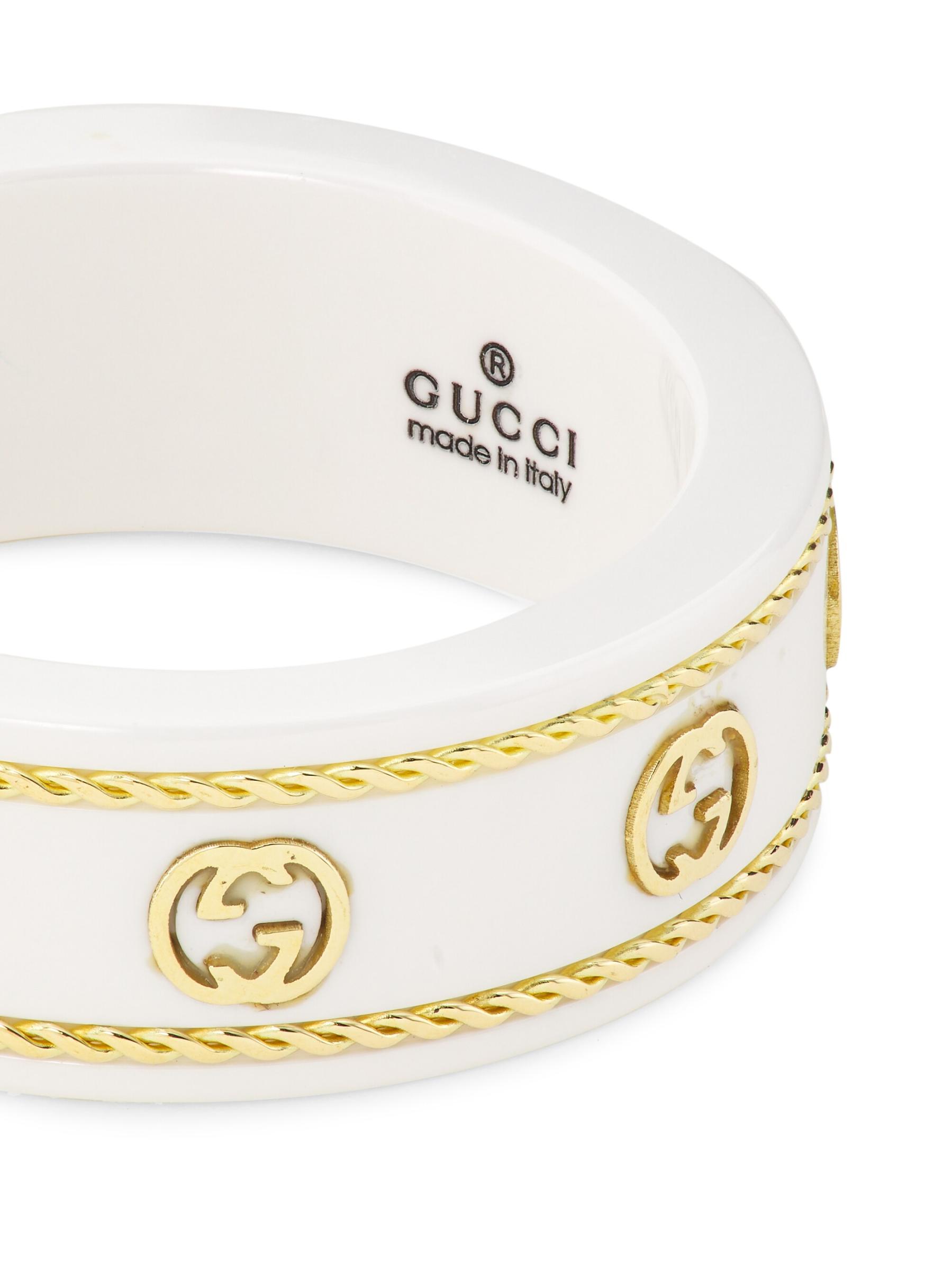 Gucci - アイコンリング（イエローゴールド、ジルコニア を