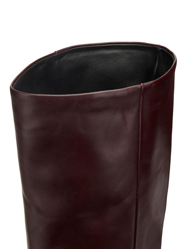 #6: أحذية الركبة الجلدية Chloe 60 مم - ورنيش الكرز