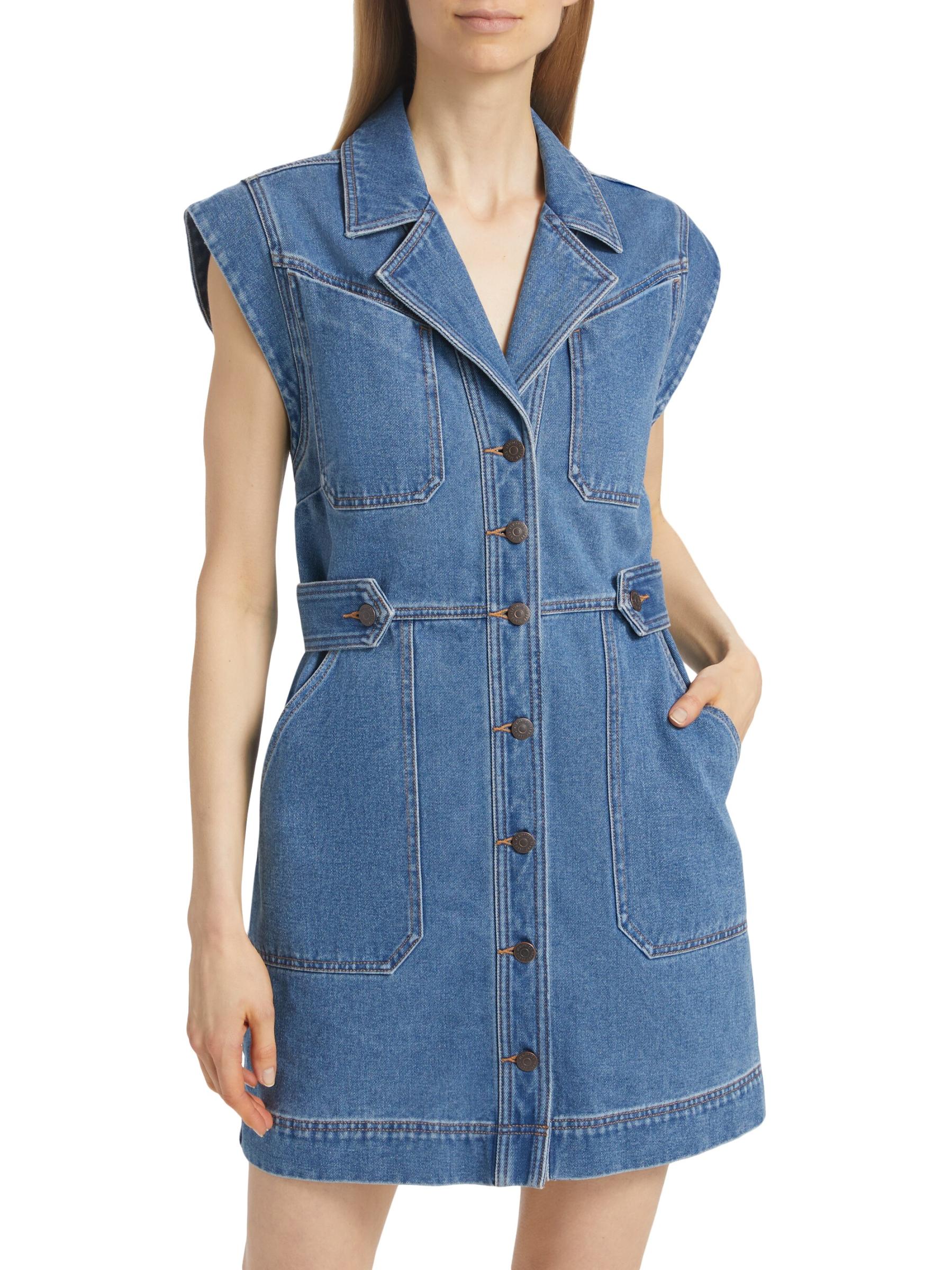 関税,送料無料Veronica Beard Wastaデニムシャツミニワンピース Veronica Beard Wasta Mini Dress | Bloomingdale's
