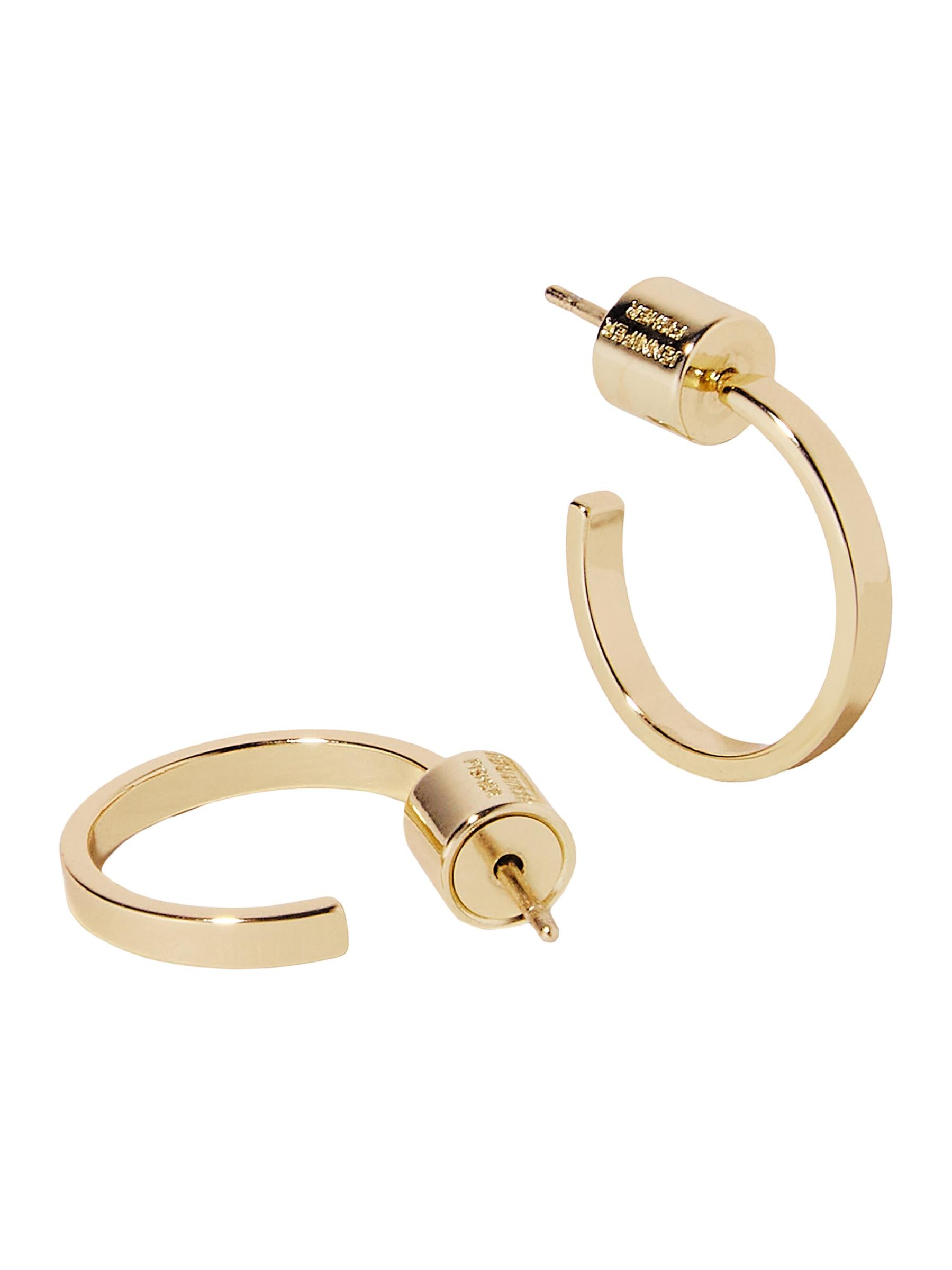 【Jennifer Fisher】 Tripleベビー 10kt gold-platedフープイヤ Triple Baby 10kt gold-plated hoop earrings in gold