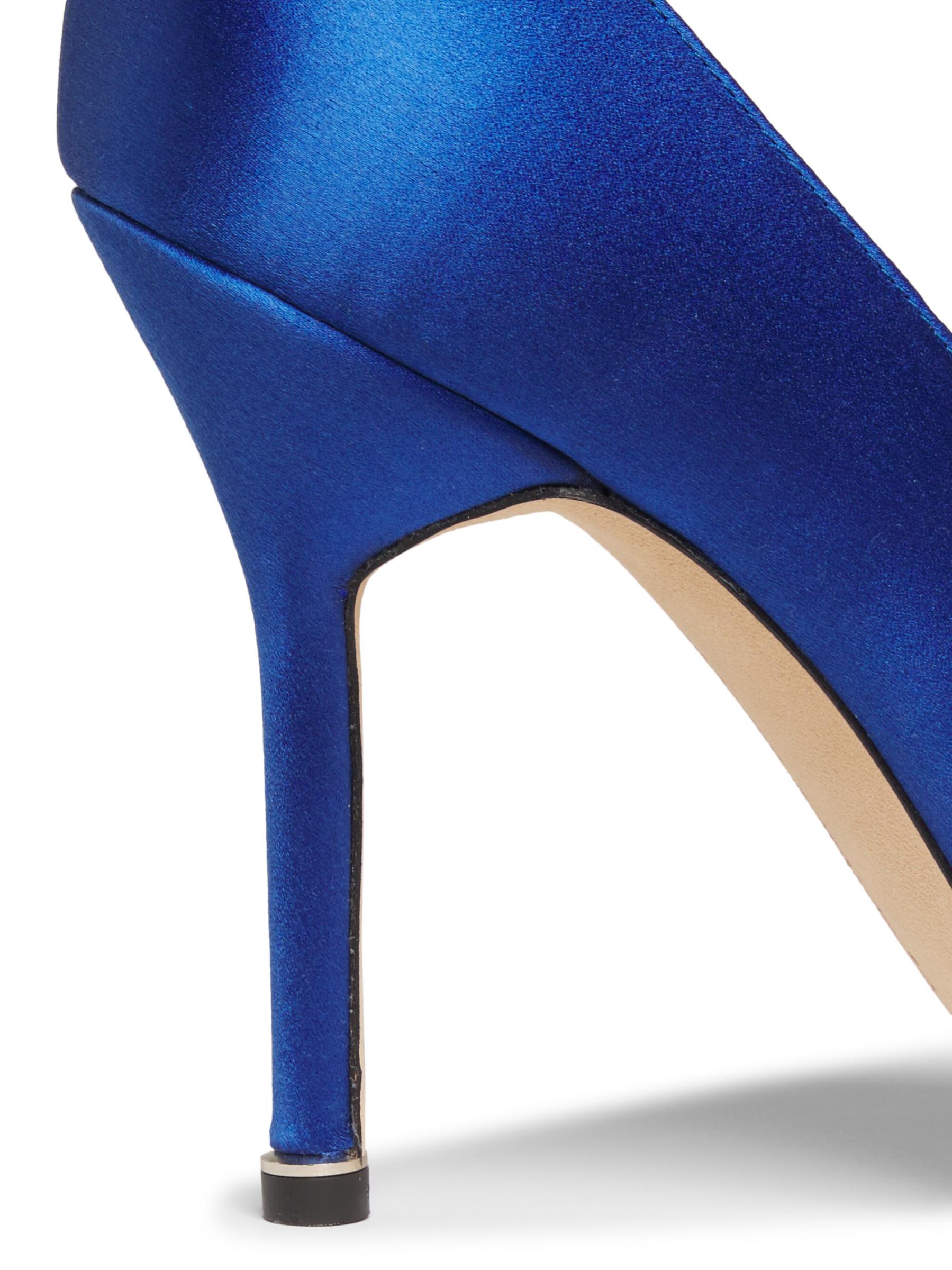 Manolo Blahnik - ハンギシ 70MM クリスタル装飾サテン