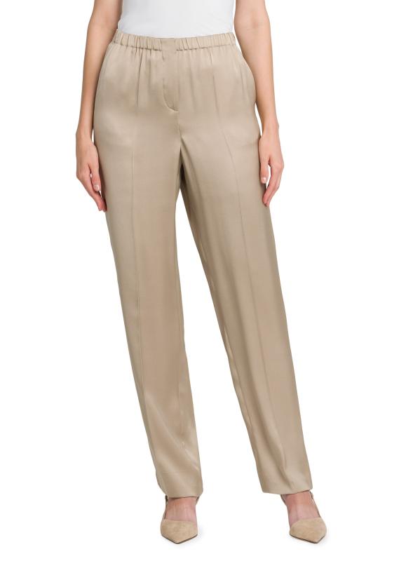 EMPORIO ARMANI シルクサテン テーパードパンツ | THE OUTNET