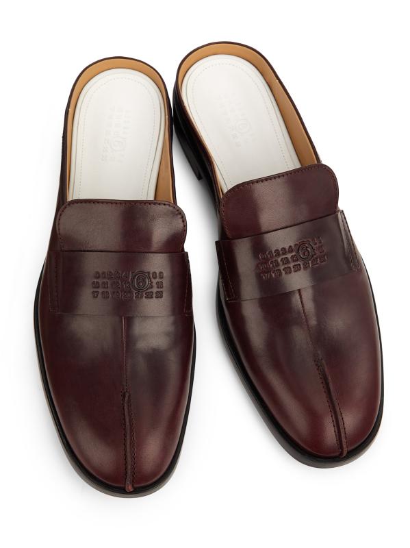 Shop MM6 Maison Margiela - Leather Slip-On Mules | Saks