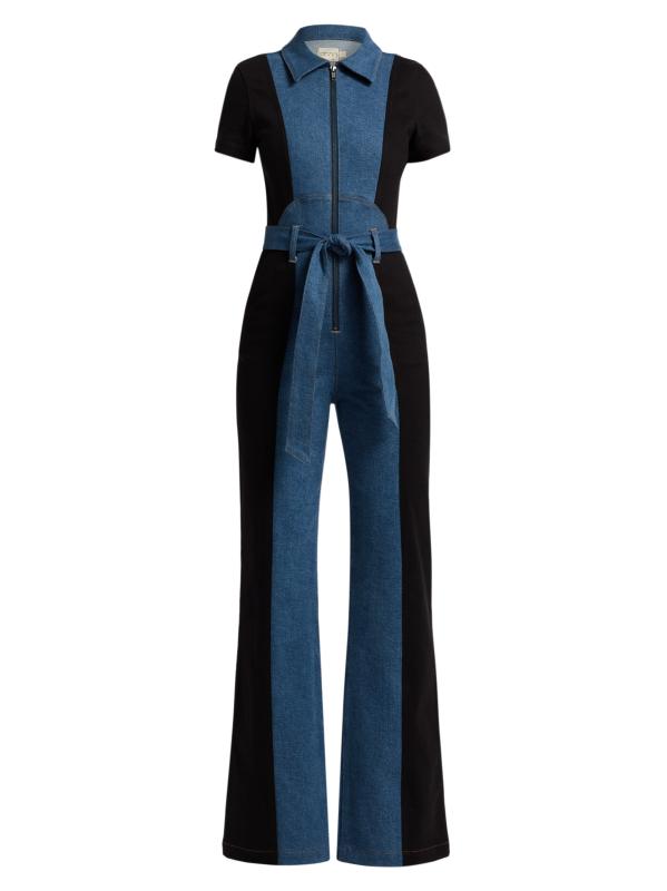 ほぼ未使用 alice+olivia オールインワン ジャンプスーツ レース ALEXIA STAM サロペット オーバーオール Front Zip V Neck