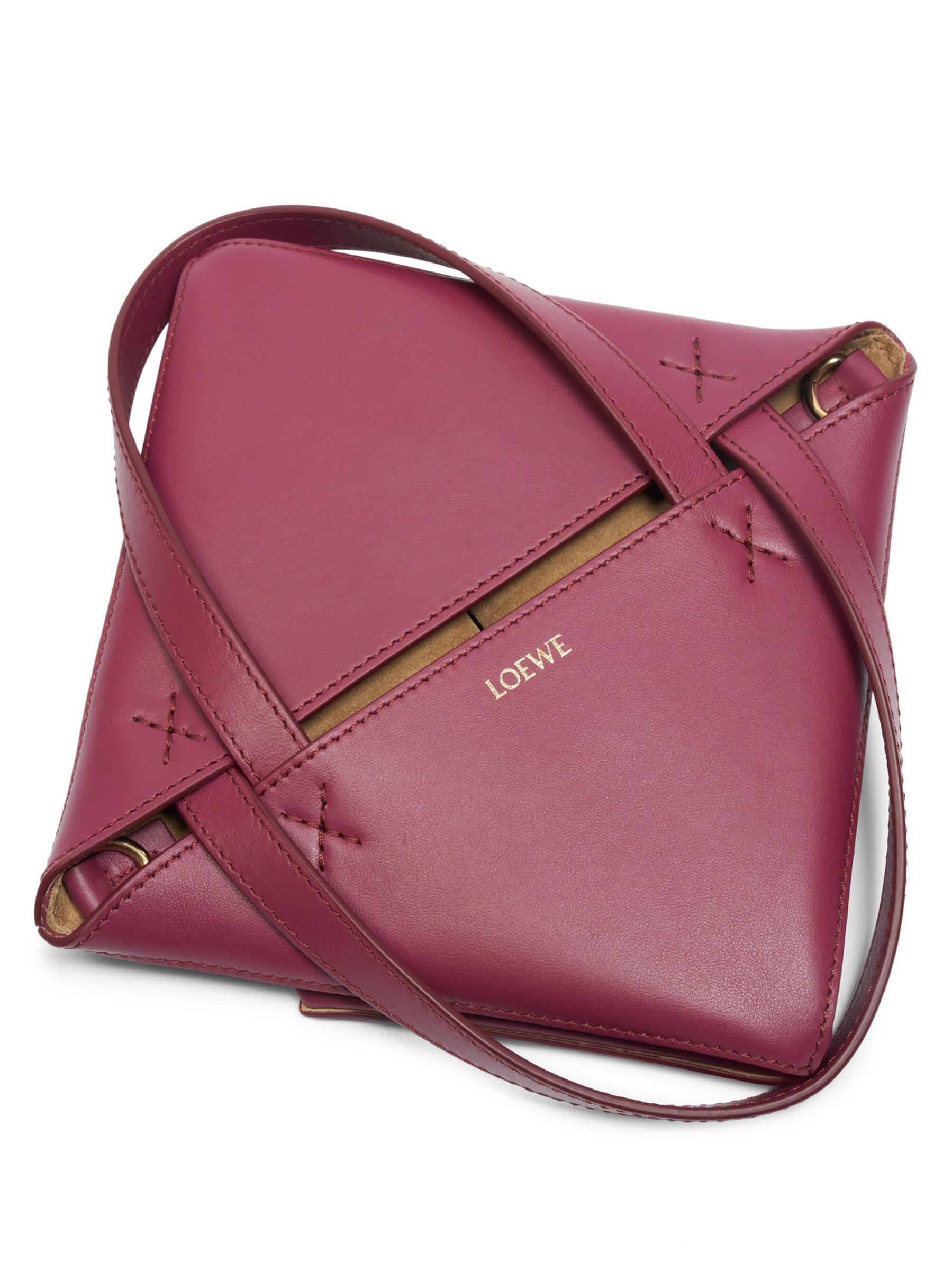 Loewe - ミニパズル折りたたみレザートートバッグ をオンライン