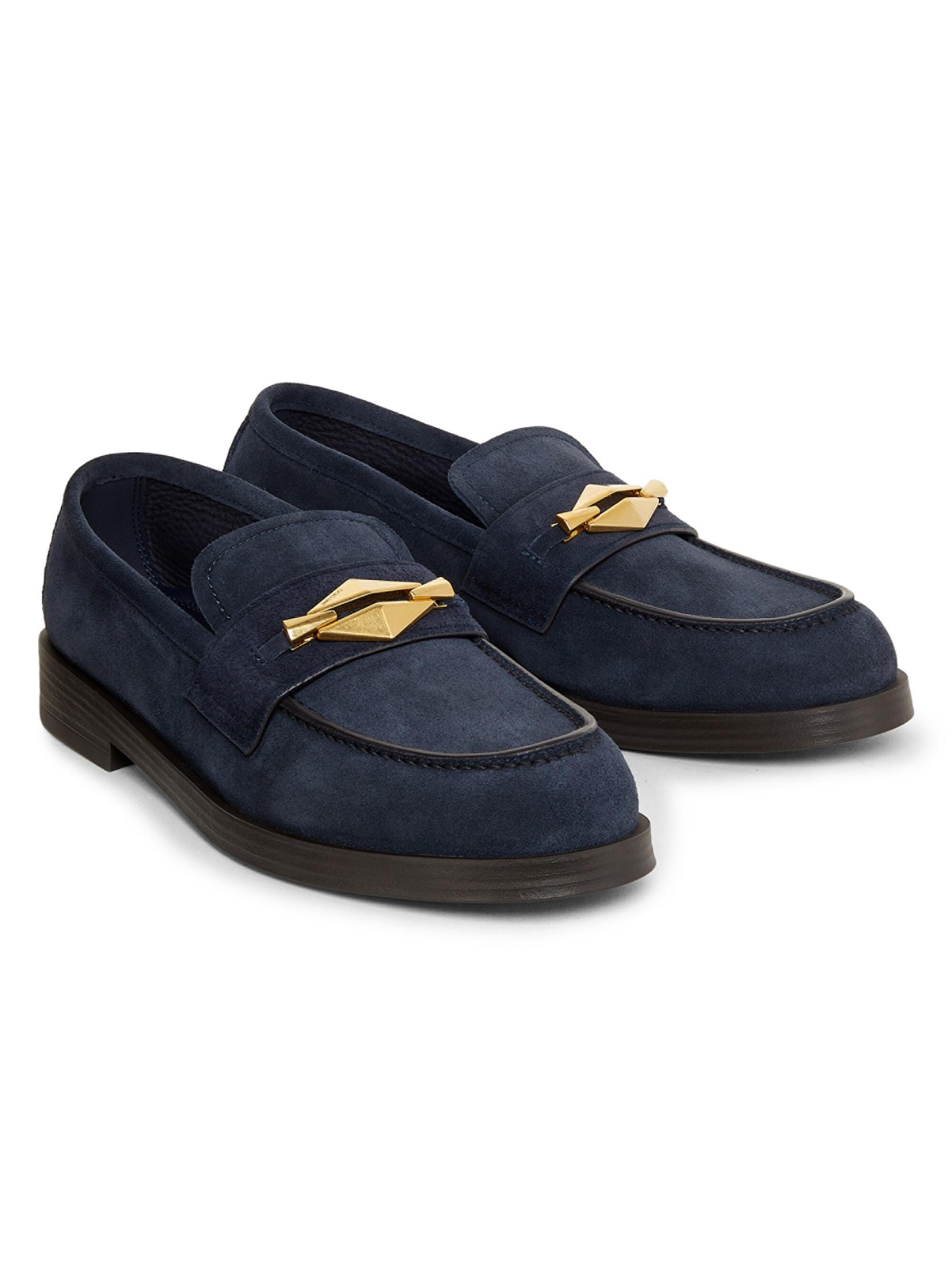 ◆正規品・新品◆Jimmy Choo  Suede Maddie Diamond Loafers Maddie Diamond | Biscuit Suede Loafers | JIMMY CHOO