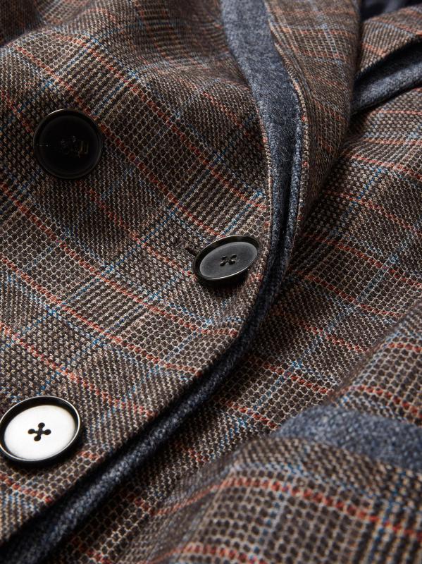 #6: جاكيت ديكي من الصوف المخلوط بنقشة هايدي - فحم متعدد