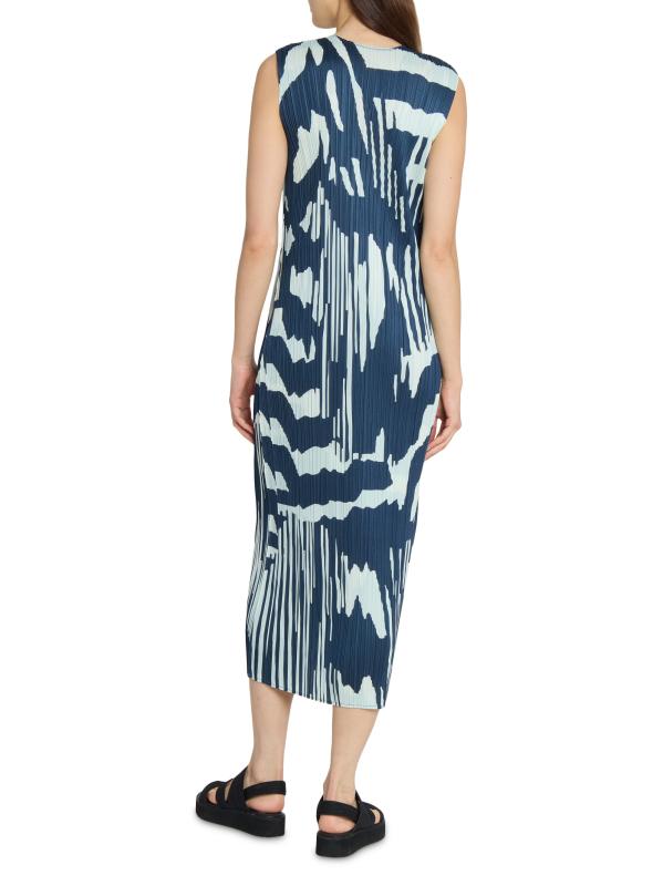 【REISS】プリーツ ケープス リーブ ミディドレス Pleats Please Issey Miyake - プリーツ ミディ ドレス を