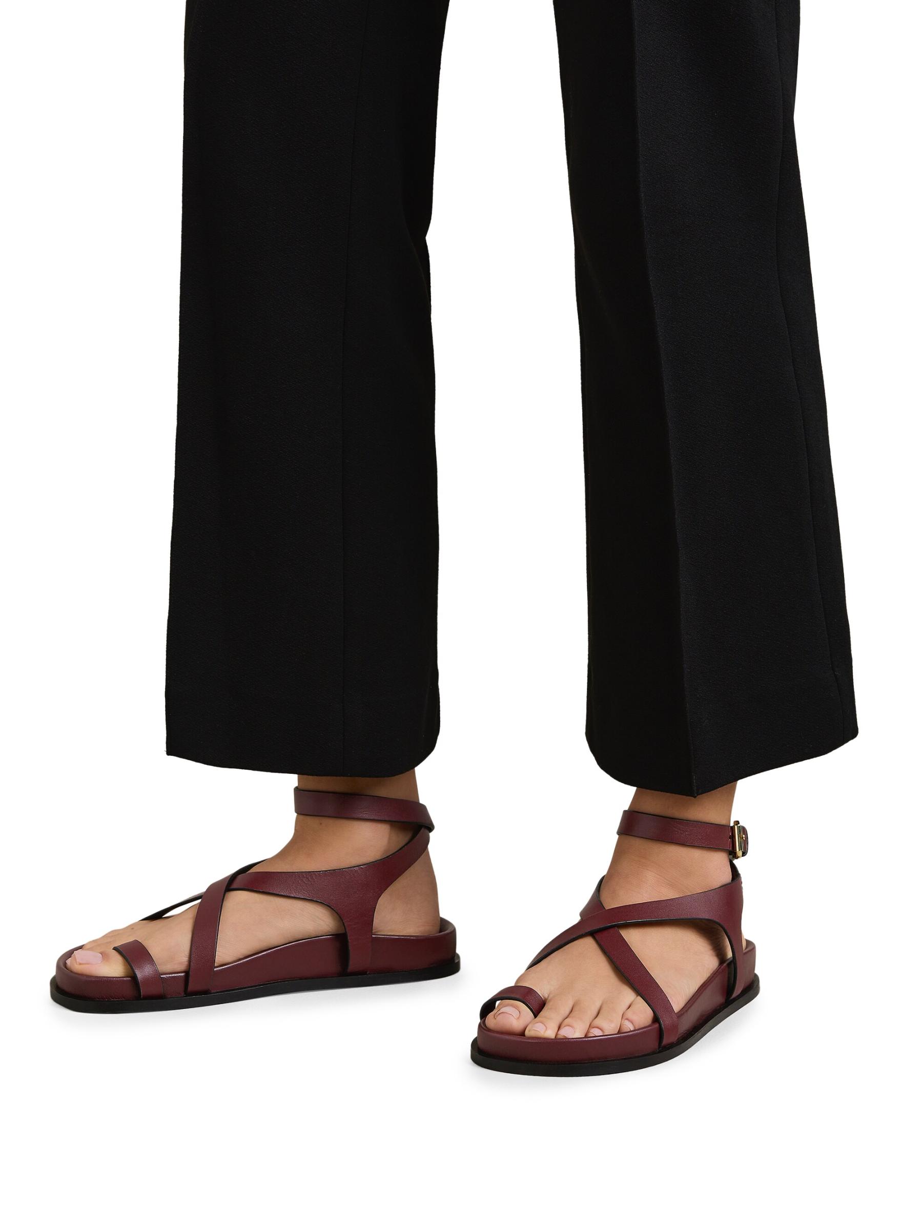 Shop A.Emery - Jalen Slim Leather Sandals | Saks Fifth