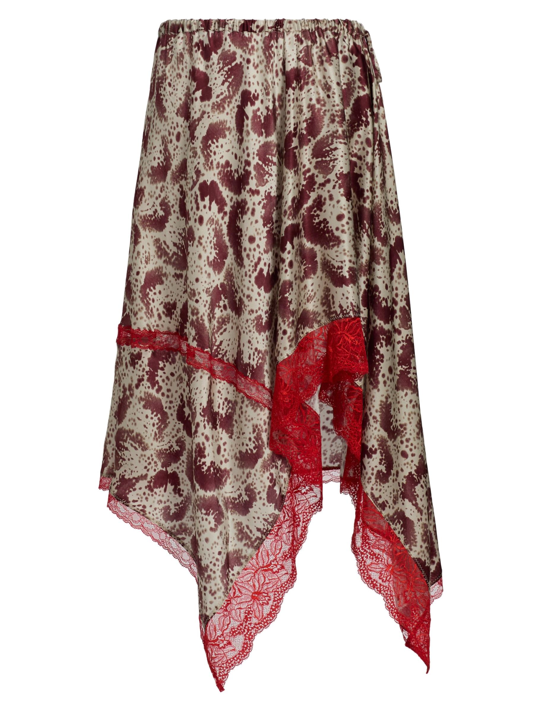 【大人気】Dries Van Noten アシンメトリー スカート Dries Van Noten - シェイク・シルク・アシンメトリー・スカート