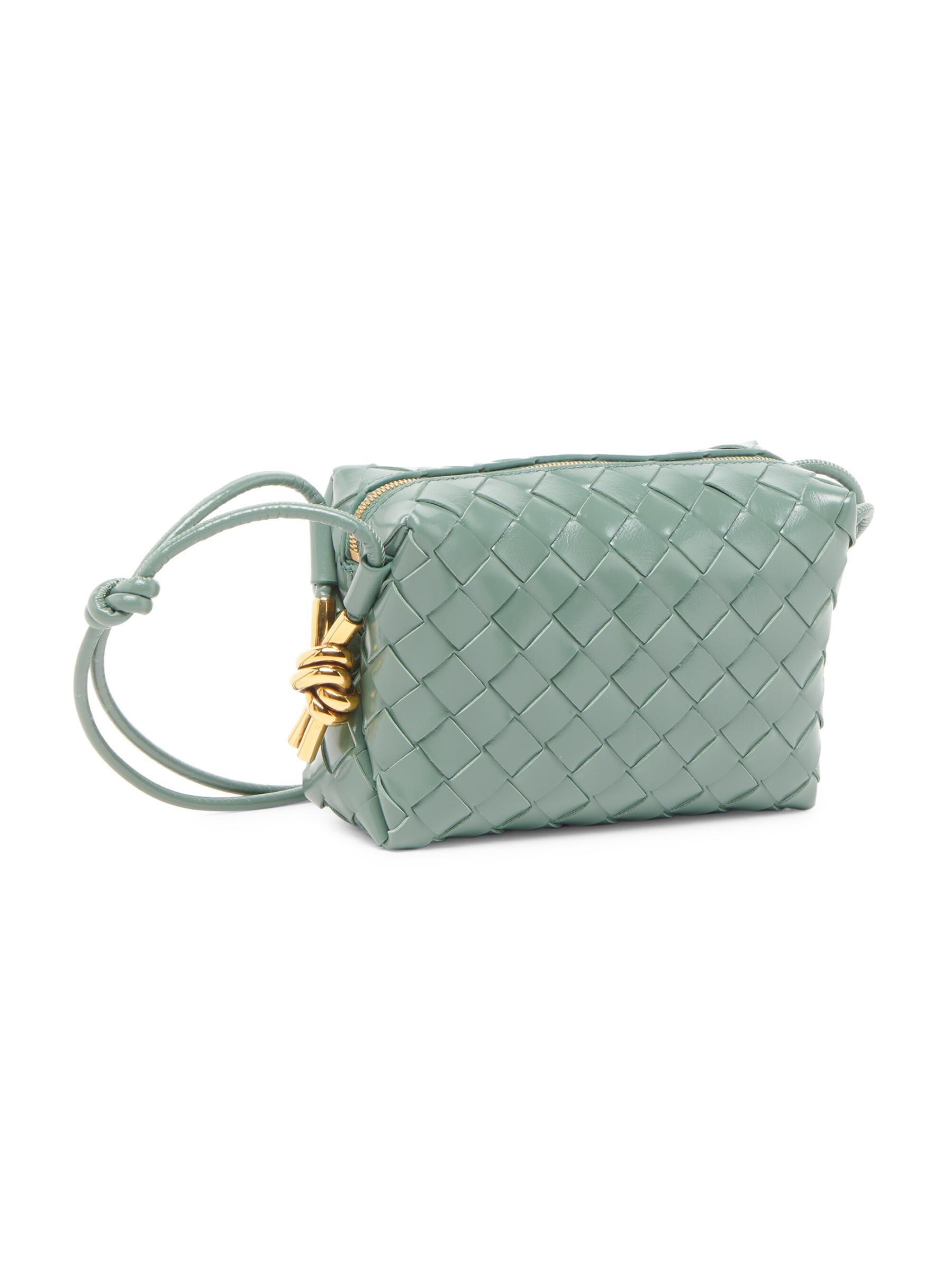 BOTTEGA VENETA正規品/送料関税込み Intrecciato mini cross bag Bottega Veneta Lollipop Intrecciato Craque Metallic Nappa