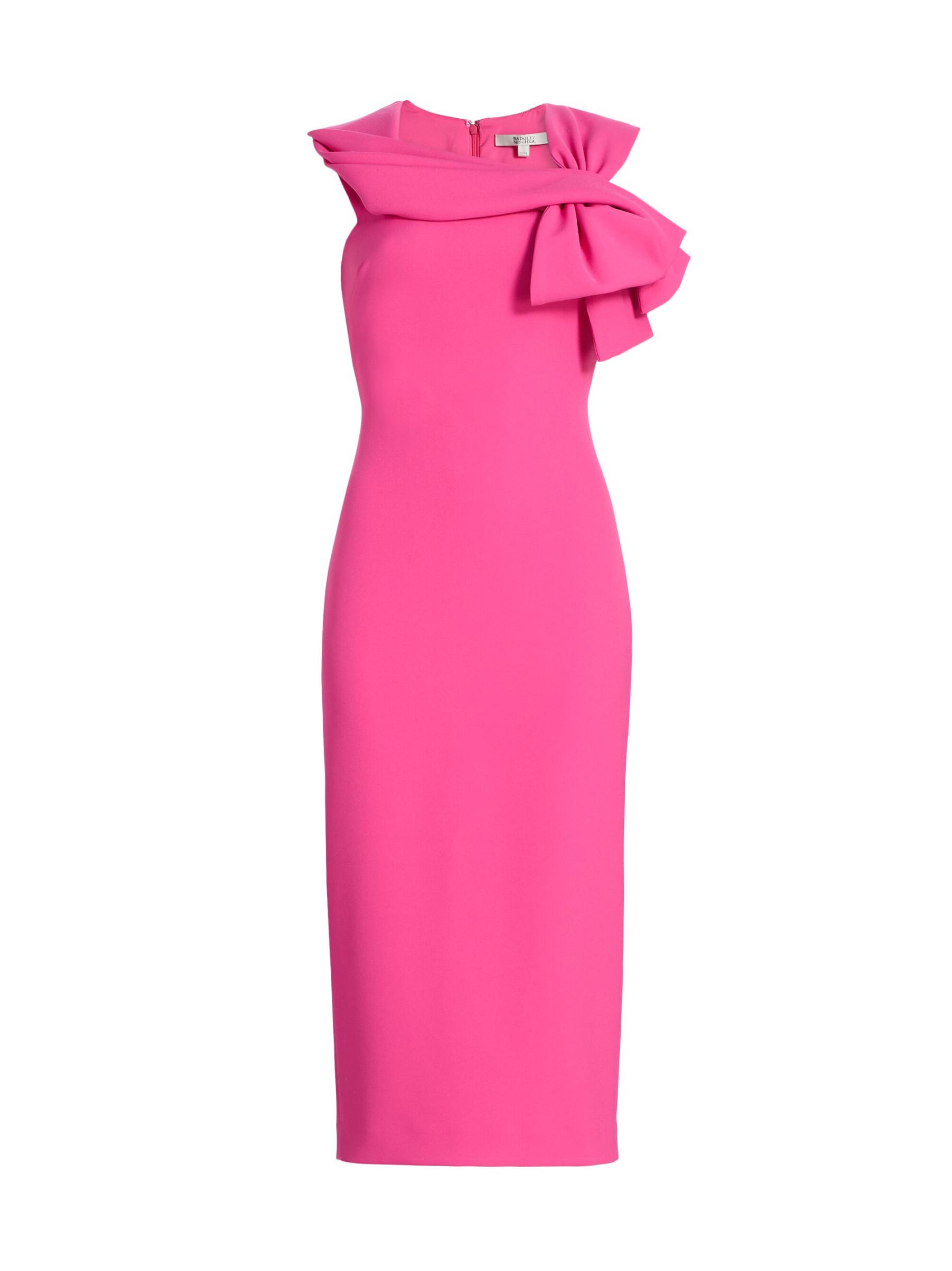 Badgley Mischka - ストレッチクレープシースドレス を