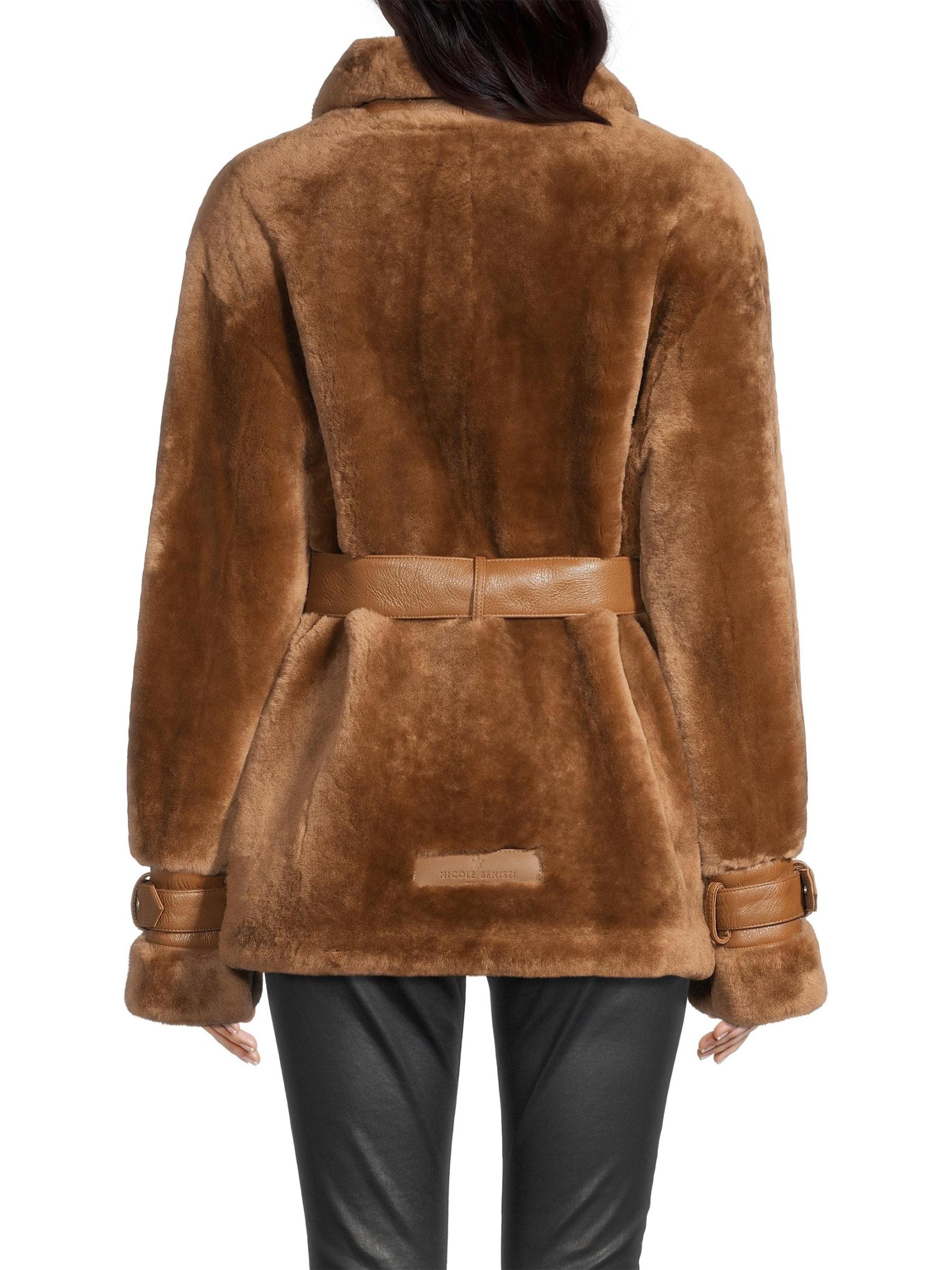 Shop Nicole Benisti - Elizabeth Shearling Belting Jacket | Saks