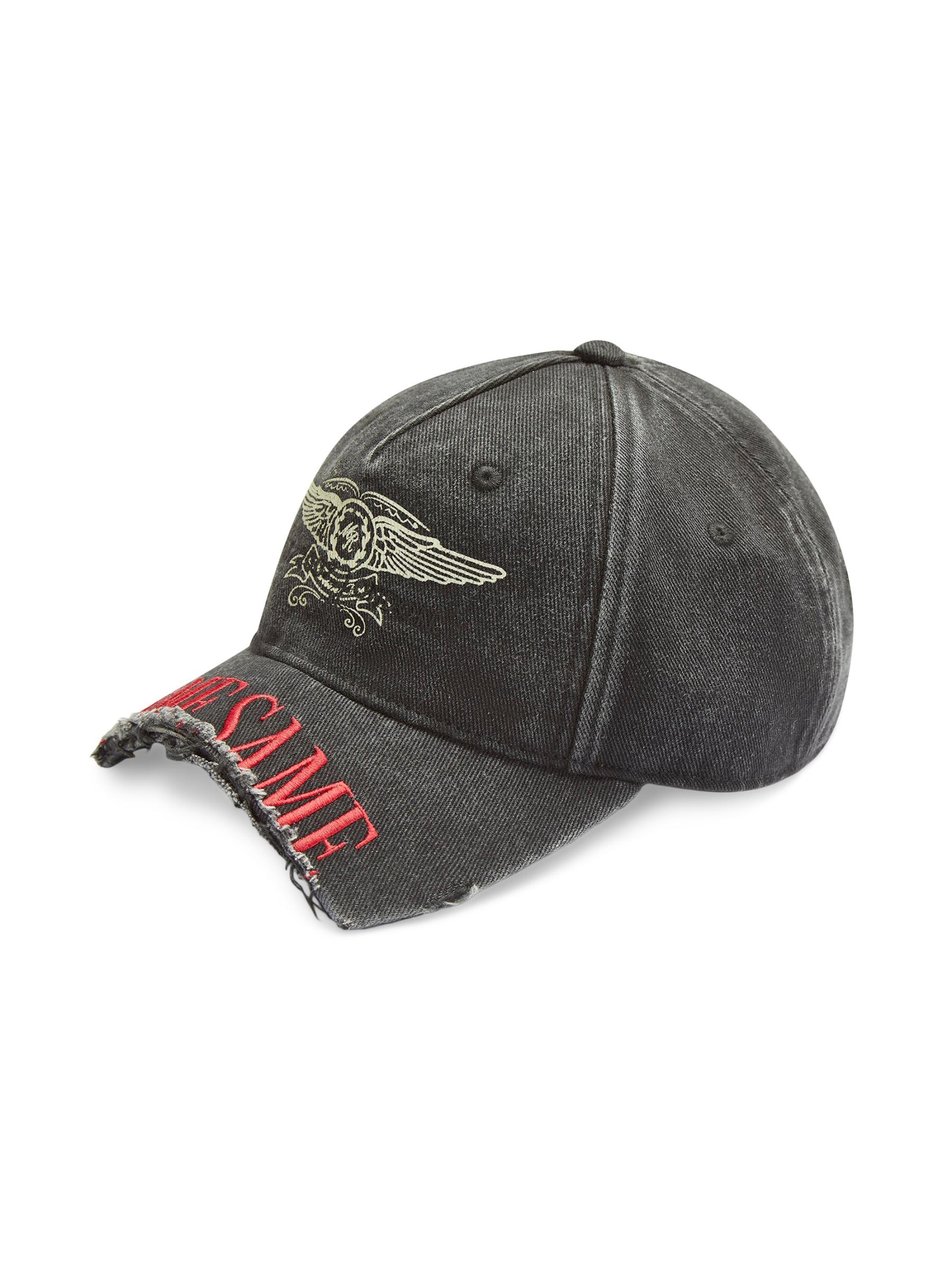 Martine Rose ロゴ 6パネル キャップ Shop Martine Rose - Logo Cut-Peak Cotton Baseball Cap | Saks