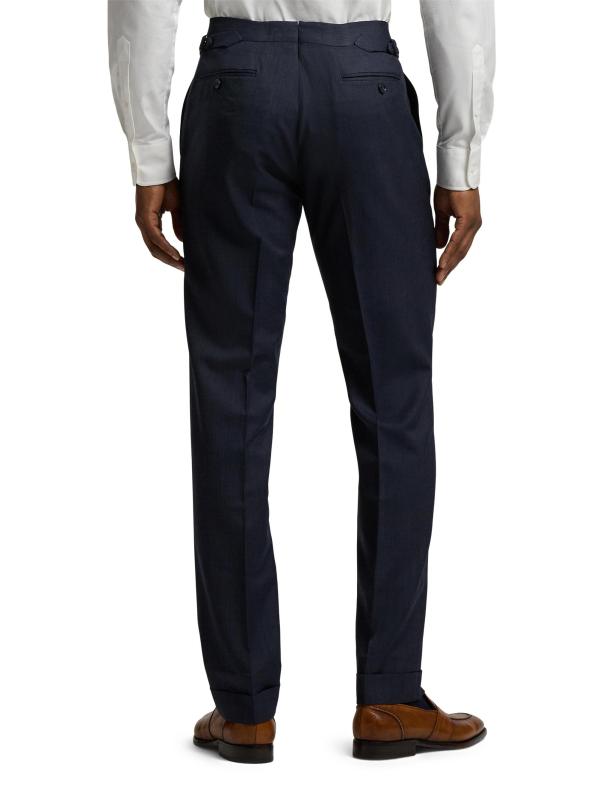 #7: بدلة بدبوس دوت مصممة من كينت - أزرق داكن متعدد الألوان