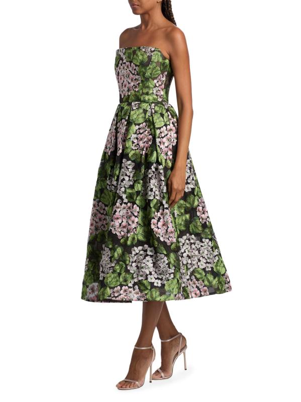 #3: فستان متوسط الطول بمشد مطرز بالزهور من كيت - متعدد