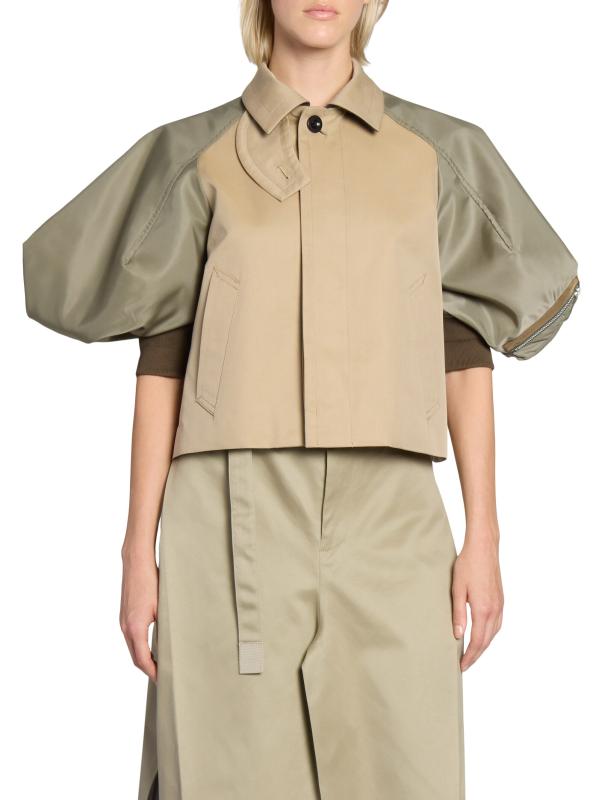 関税送料込★sacai コットンギャバジンナイロンツイルジャケット 関税送料込☆sacai コットンギャバジンナイロンツイルジャケット