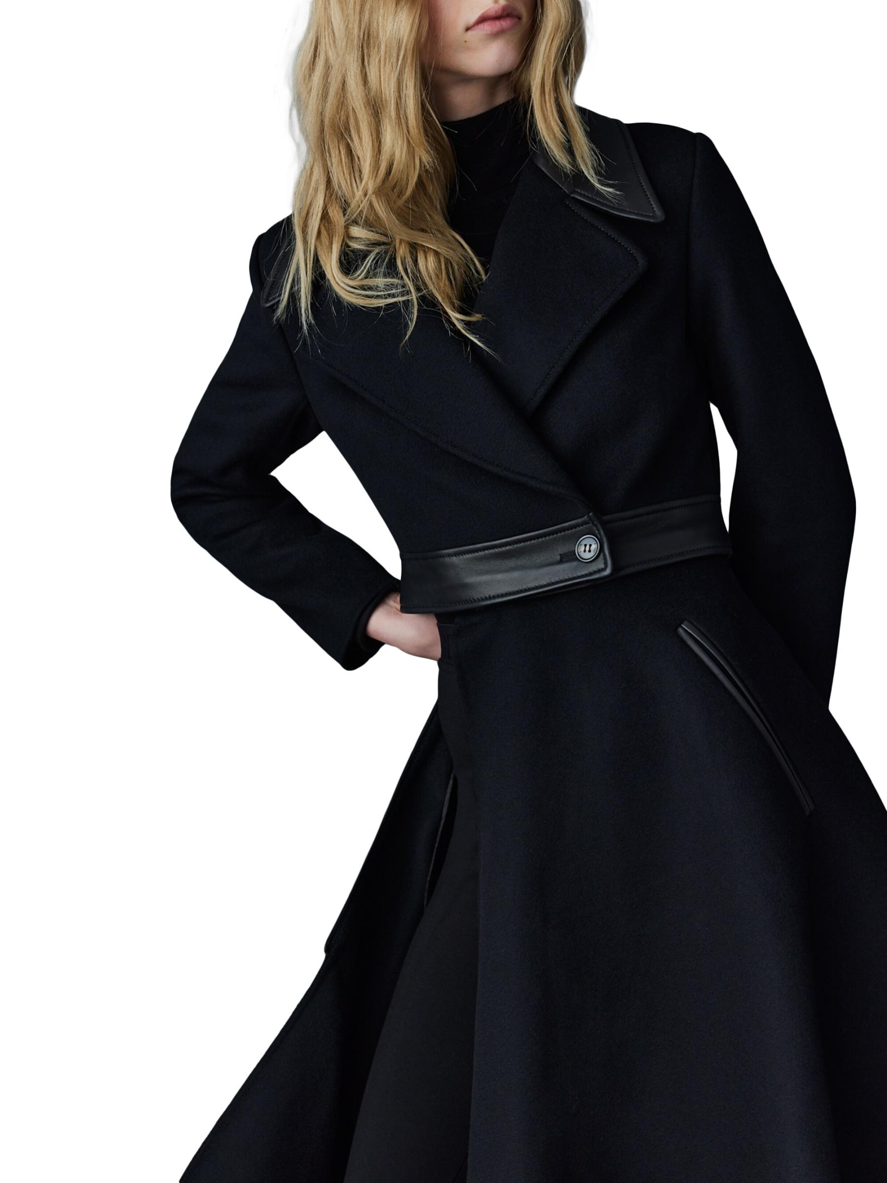 安心の追跡有 MACKAGE ローズ ウール アンド レザー コート Mackage - ローズウール＆レザーコート をオンライン購入 | Saks