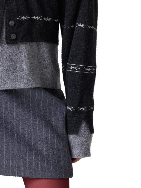 #3: كارديغان من الكشمير بأزرار أمامية - فحم