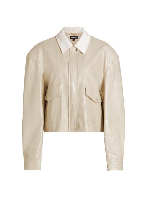 جاكيت بريلين من الجلد الصناعي