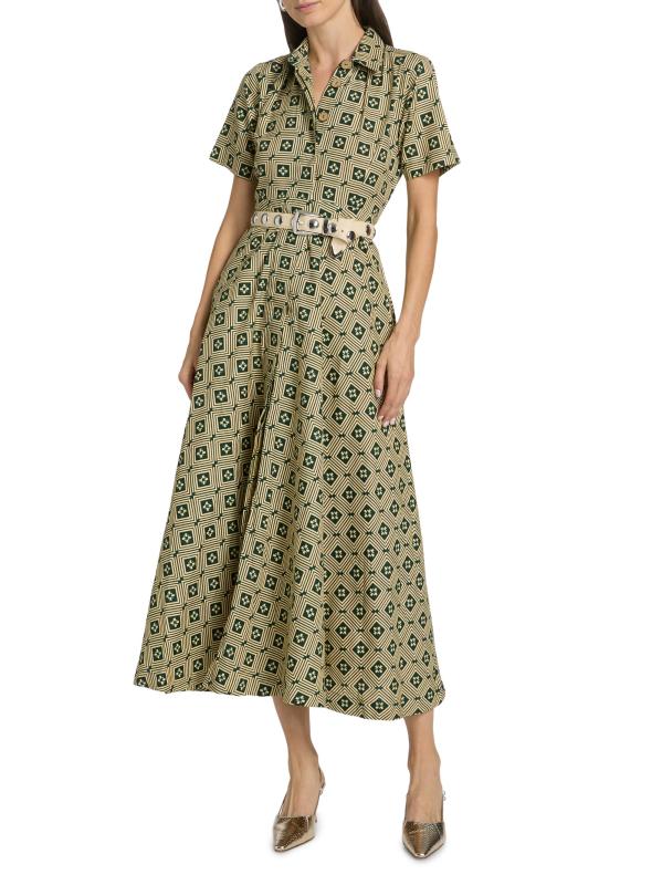 #2: قميص ماكسي من القطن بطبعة Feyi - تان مالتي