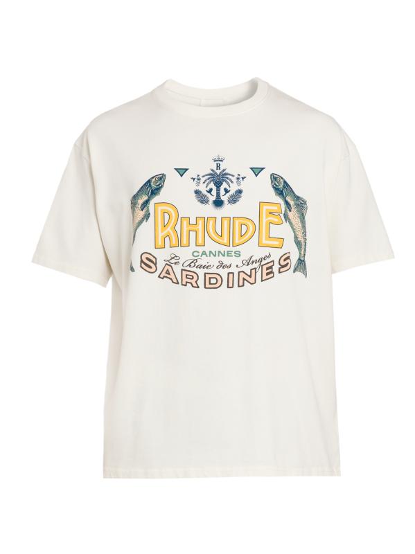 【関税込み】Rhude オフホワイト Sardines Tシャツ Rhude Off-White 'Sardines' T-shirt Rhude