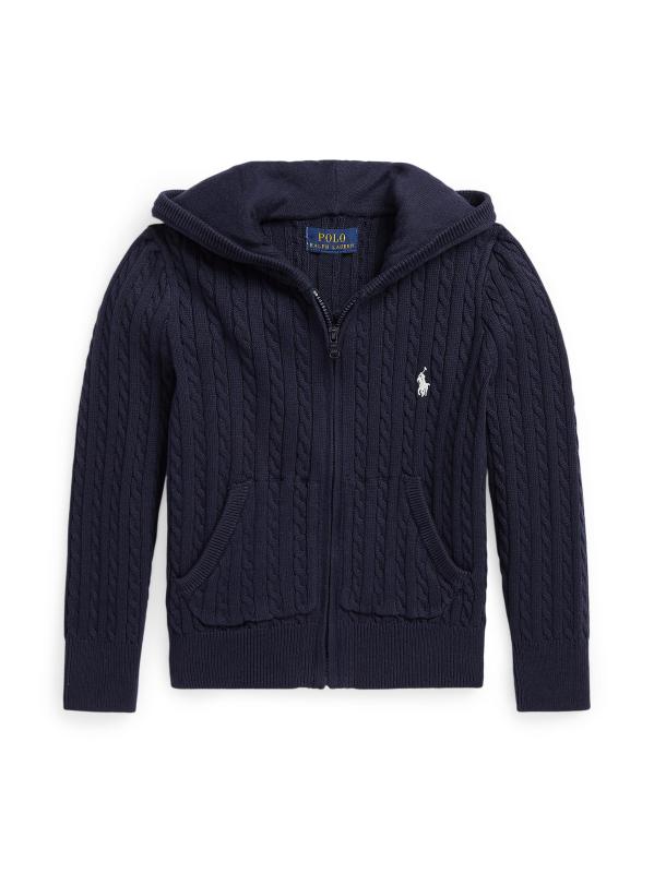 سترة بغطاء للرأس بسحّاب أمامي للفتيات الصغيرات والفتيات