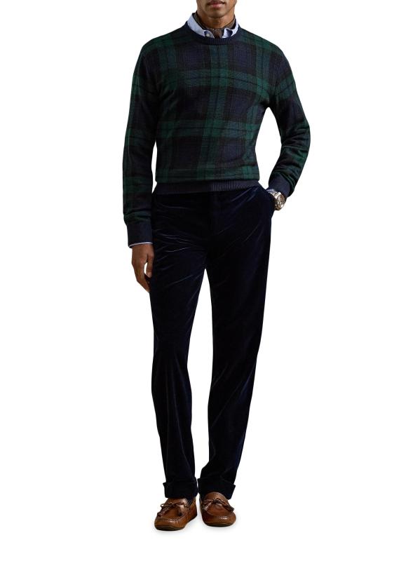 #5: بنطلون مخملي بأرجل مستقيمة - البحرية الجديدة