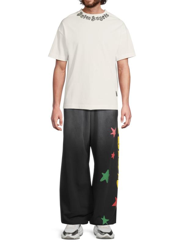 #6: تي شيرت بشعار على شكل رقبة - أوف وايت بلاك