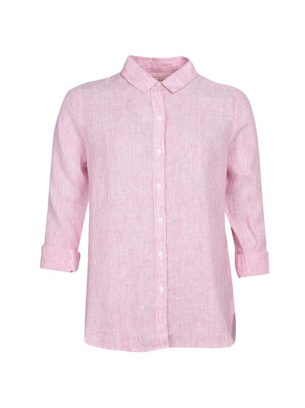 قميص من الكتان البحري بأزرار أمامية