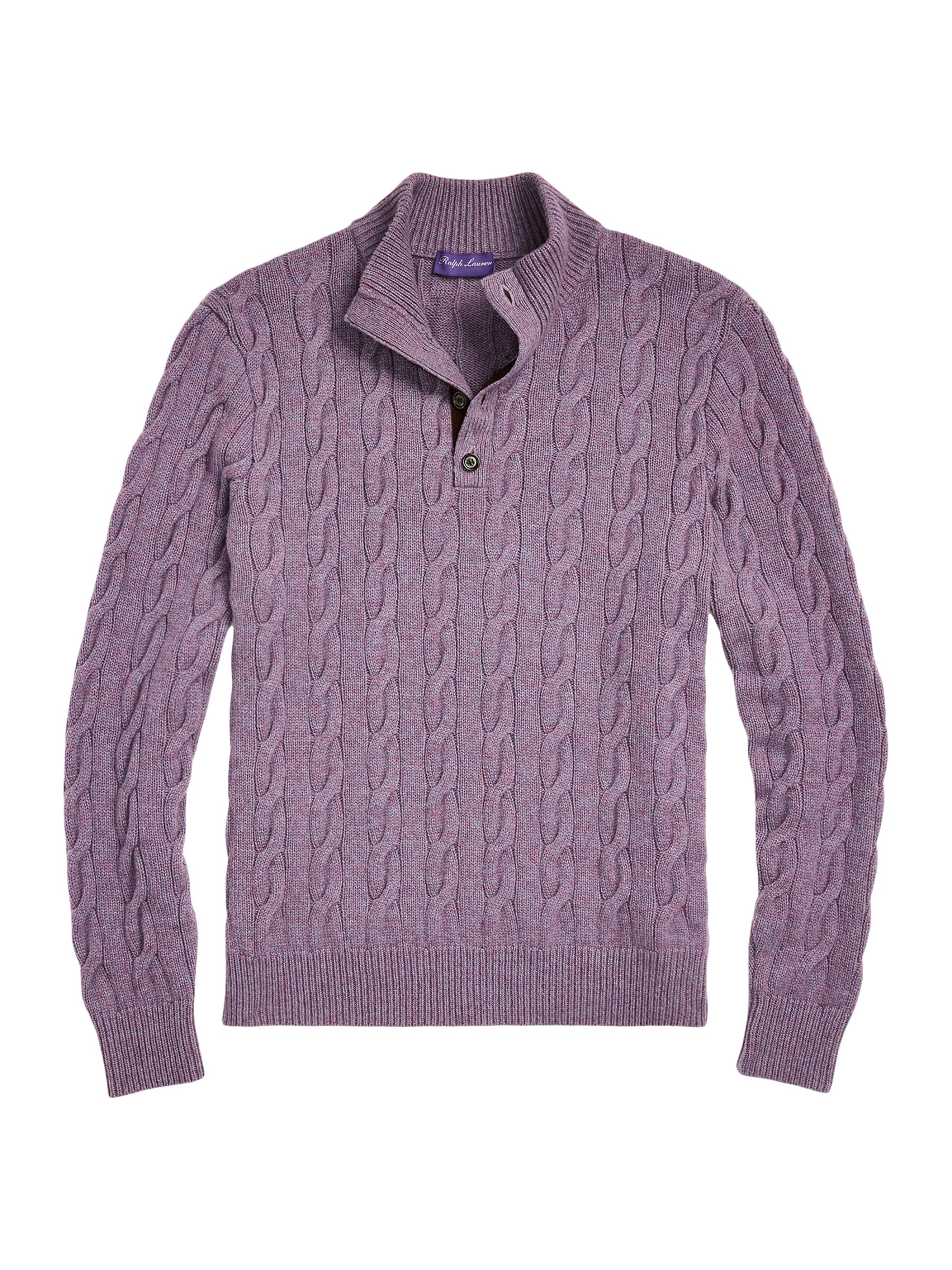 Ralph Lauren Purple Label - ケーブル編みカシミアモックネック