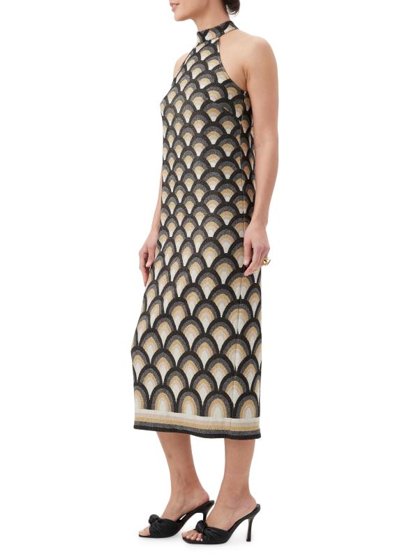 Shop Trina Turk Giri Geometric Jacquard-Knit Sleeveless Midi