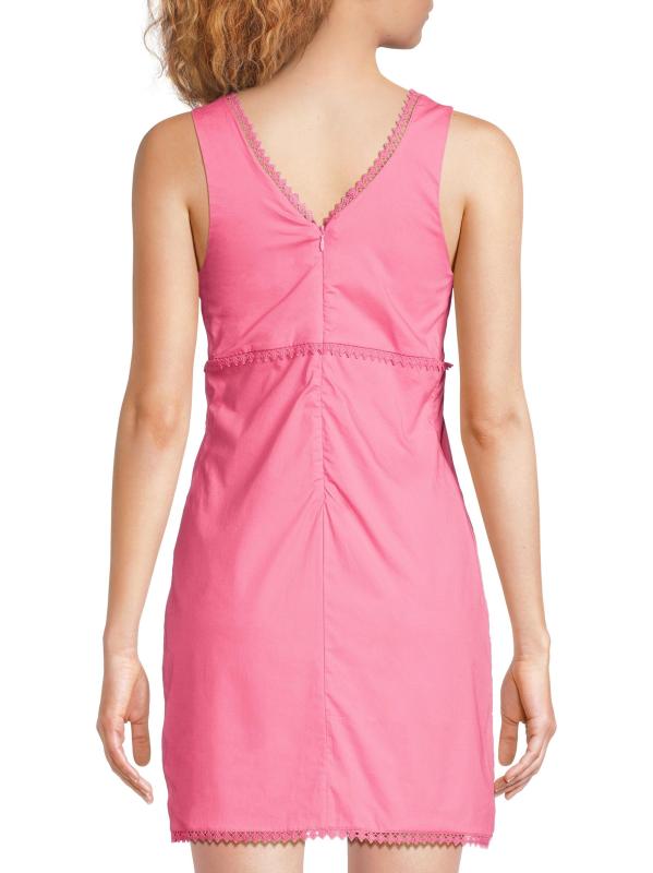 #4: فستان قصير من القطن ساريتا - وردة الليتشي