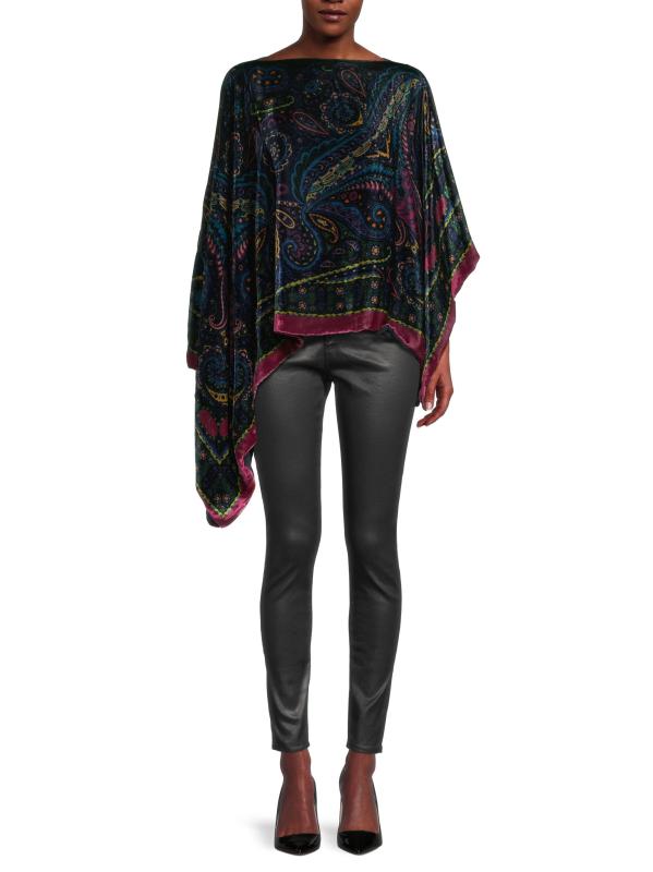 #2: بونشو بيزلي فيلفيت غير متماثل - بلو مالتي