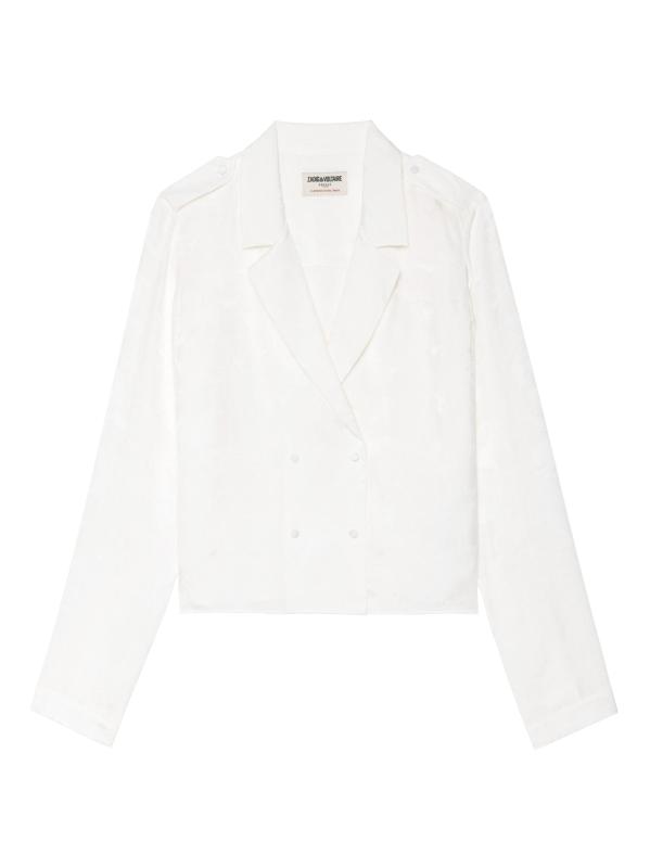 بلوزة توسي من الحرير الجاكار على شكل خيول