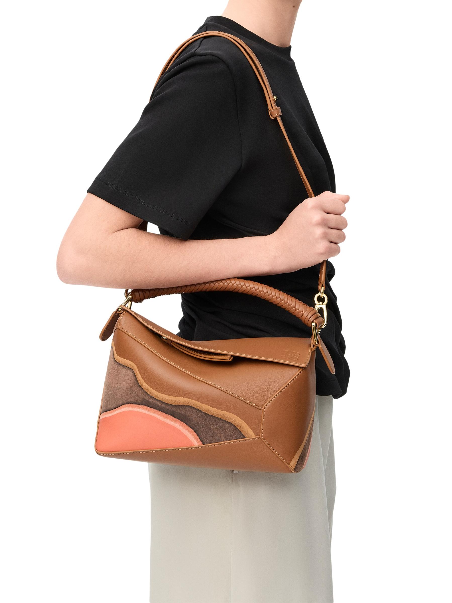 【LOEWE】パズル エッジ ジップアップ トップ ハンドル バッグ Loewe - パズル・エッジ・ランドスケープ・レザー・トップ