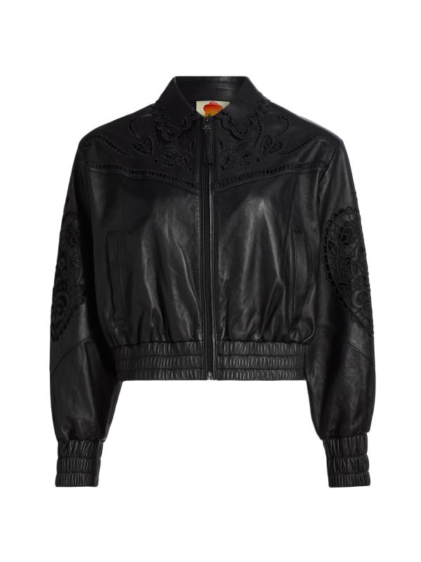 جاكيت ريشيليو بقصّة من الجلد على شكل قلب