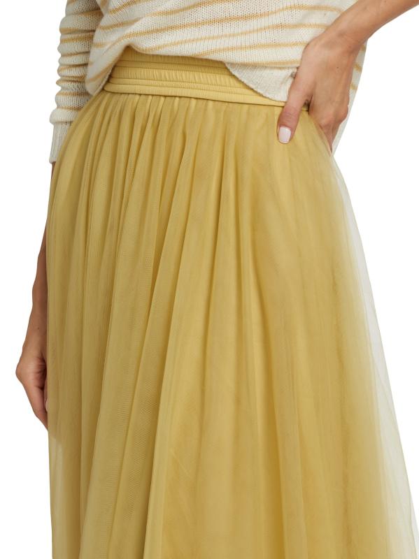 Shop Fabiana Filippi - Golden Tulle Maxi Skirt | Saks Fifth