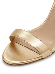 「MANOLO BLAHNIK」CALLASLI 90 メタリックレザー サンダル MANOLO BLAHNIK Callasli 90 leather slingback sandals | NET-A