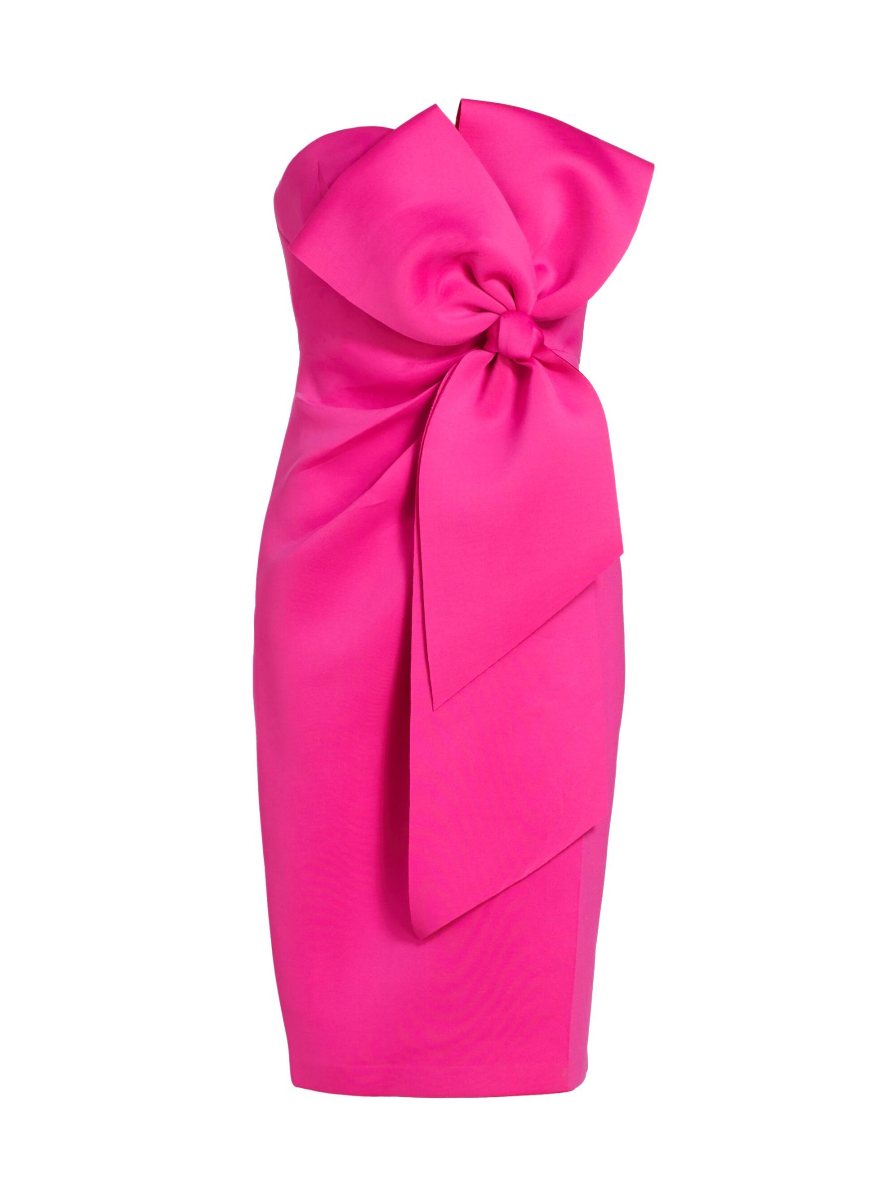 ☆BADGLEY MISCHKA☆ ストラップレス リボン ドレス Badgley Mischka - リボン付きストラップレスドレス を