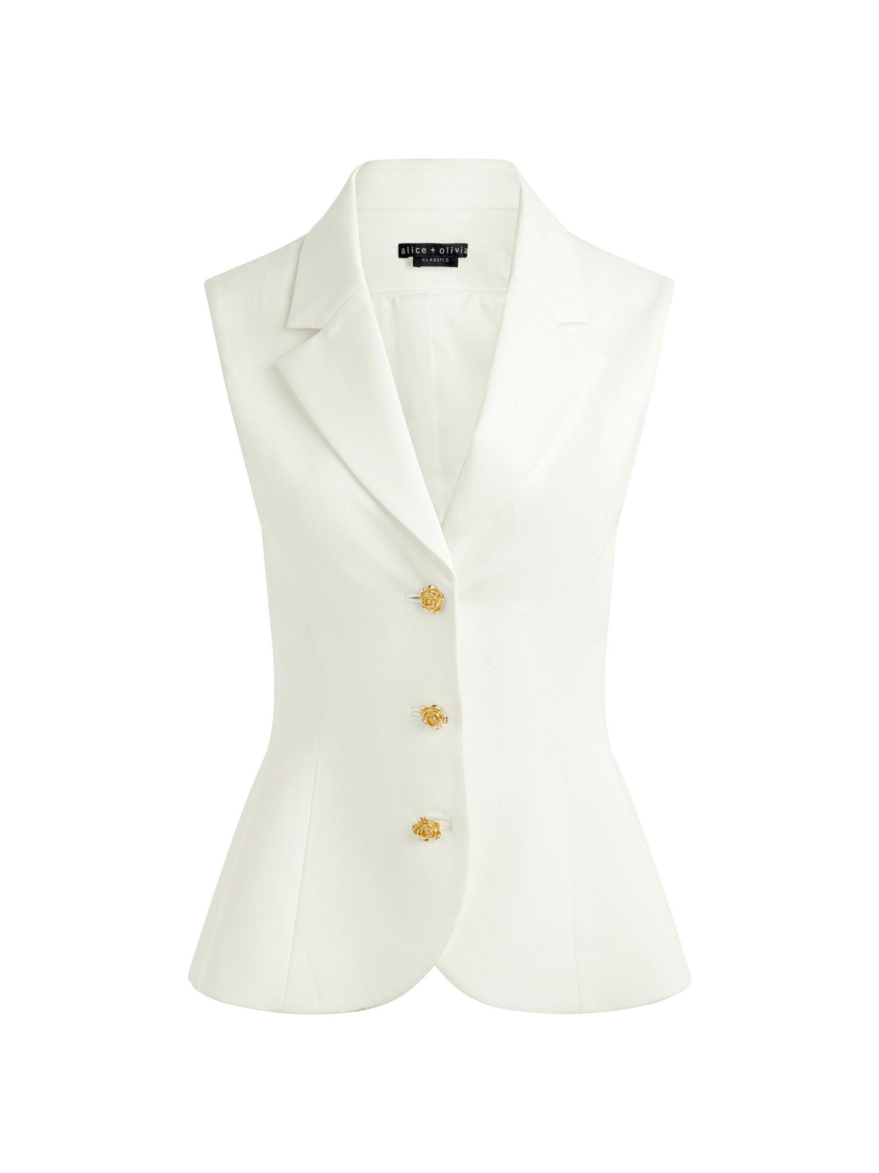 Shop Alice + Olivia - Sammie Sculpted Blazer Vest | Saks