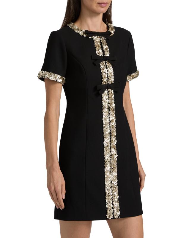 #3: فستان قصير مزين بفيونكة من Maelle - أسود