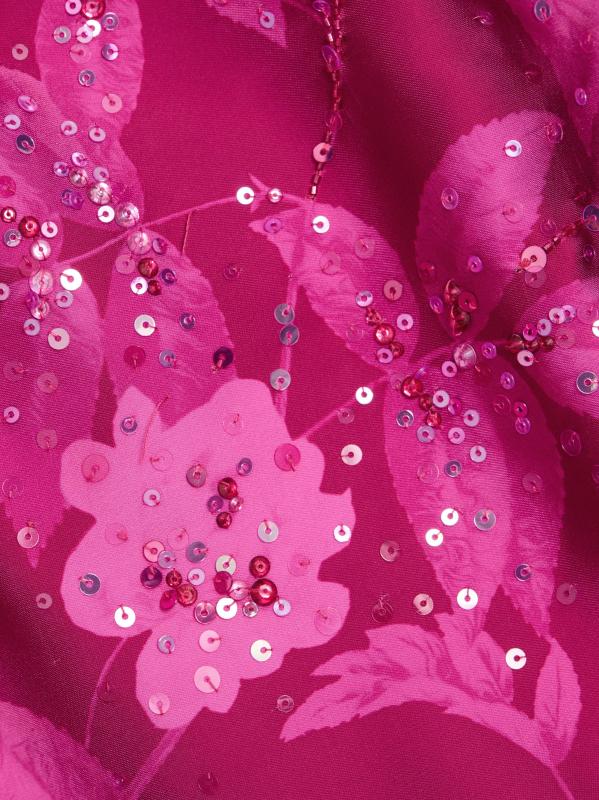 #6: فستان بكتف واحد مزين بشعار ديمي - الورود الرودوليت